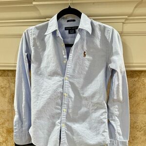 Blue Polo Ralph Lauren Slim Fit Oxford Shirt